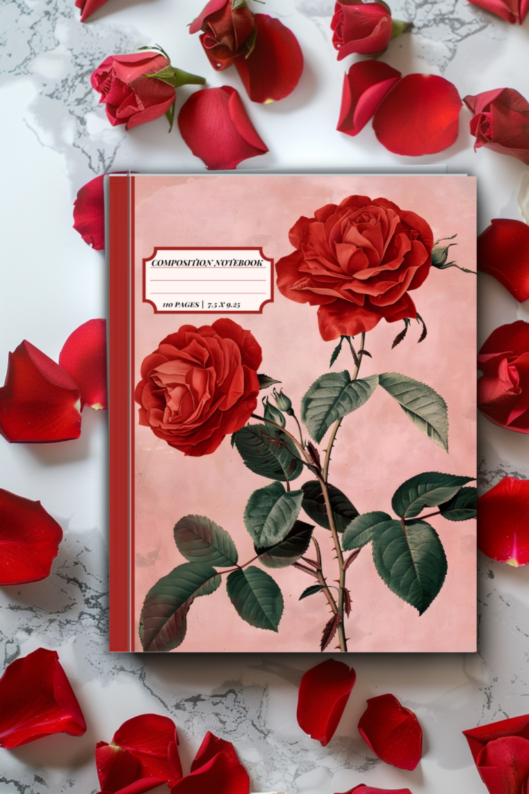 The Perfect Low-Budget Gift: Red Rose Composition Notebook